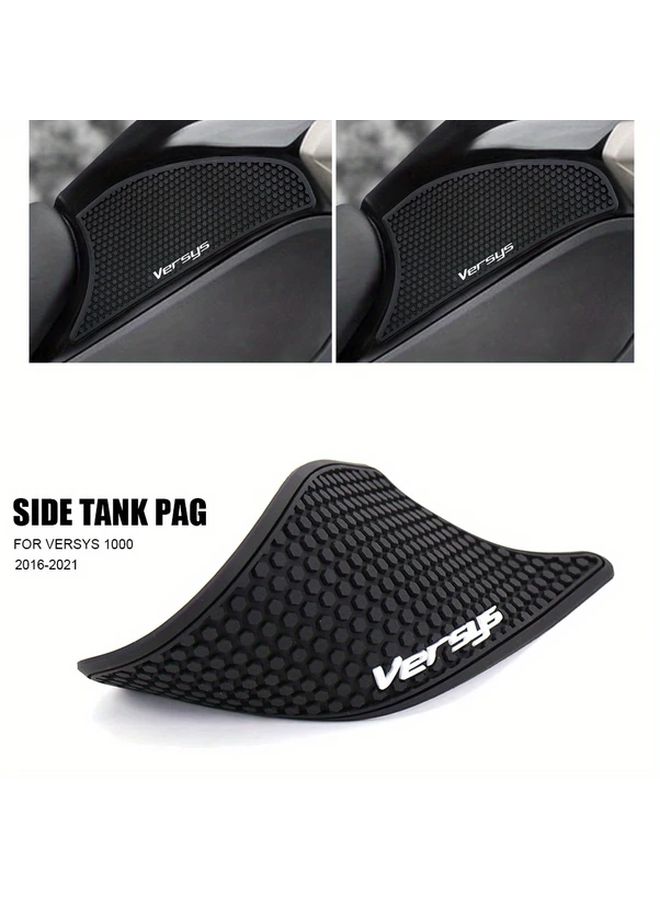 Motorcycle Tank Pads Anti Slip Protector Stickers 1 Set Black - Image 1