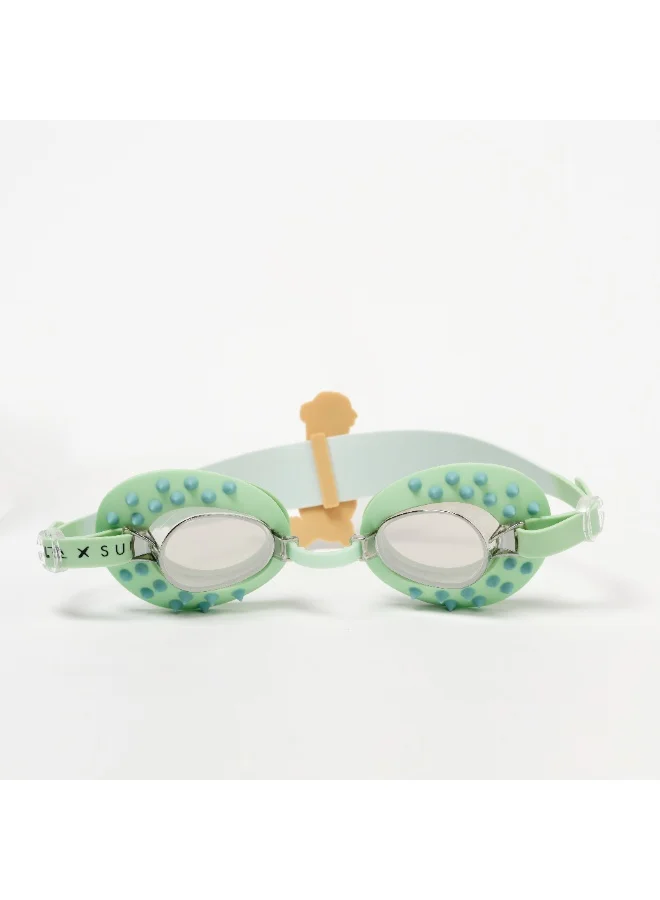 ساني لايف Kids Swim Goggles – Shred Turtle Aqua | Comfortable Anti-Fog Swimming Goggles with UV Protection | Adjustable Leak-Proof Eyewear for Pool, Beach & Swim Lessons