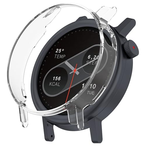 Wisely Full Protective Hard Shell Slim Bumper Case Cover Compatible with CMF by Nothing Watch Pro 2, Crystal Clear - Image 1