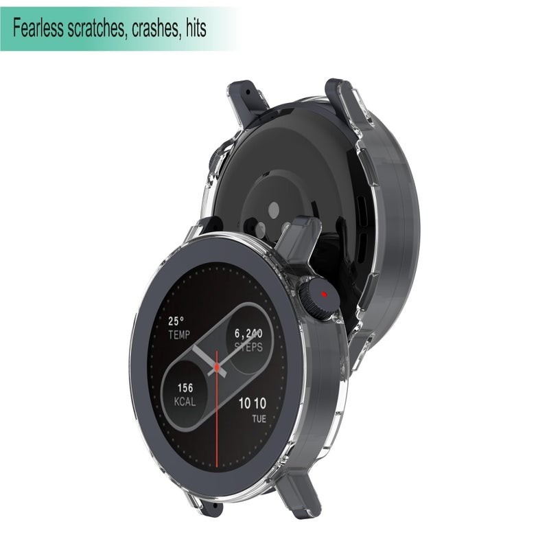 Wisely Full Protective Hard Shell Slim Bumper Case Cover Compatible with CMF by Nothing Watch Pro 2, Crystal Clear - Image 3