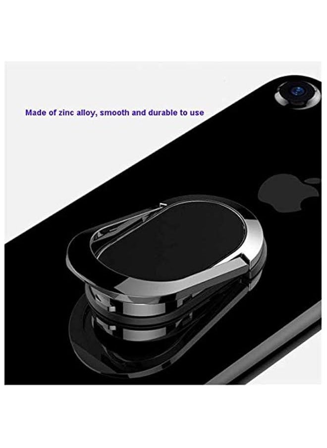 Generic Phone Ring Holder, 360 Adjustable Mobile Phone Loop Universal Cell Phone Finger Grip Ring Zinc Alloy Ring Stand for All Smartphones, for Magnetic Car Mount Cpatible, Black  - Image 2