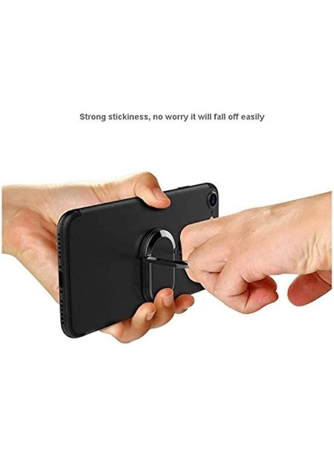 Generic Phone Ring Holder, 360 Adjustable Mobile Phone Loop Universal Cell Phone Finger Grip Ring Zinc Alloy Ring Stand for All Smartphones, for Magnetic Car Mount Cpatible, Black  - Image 5