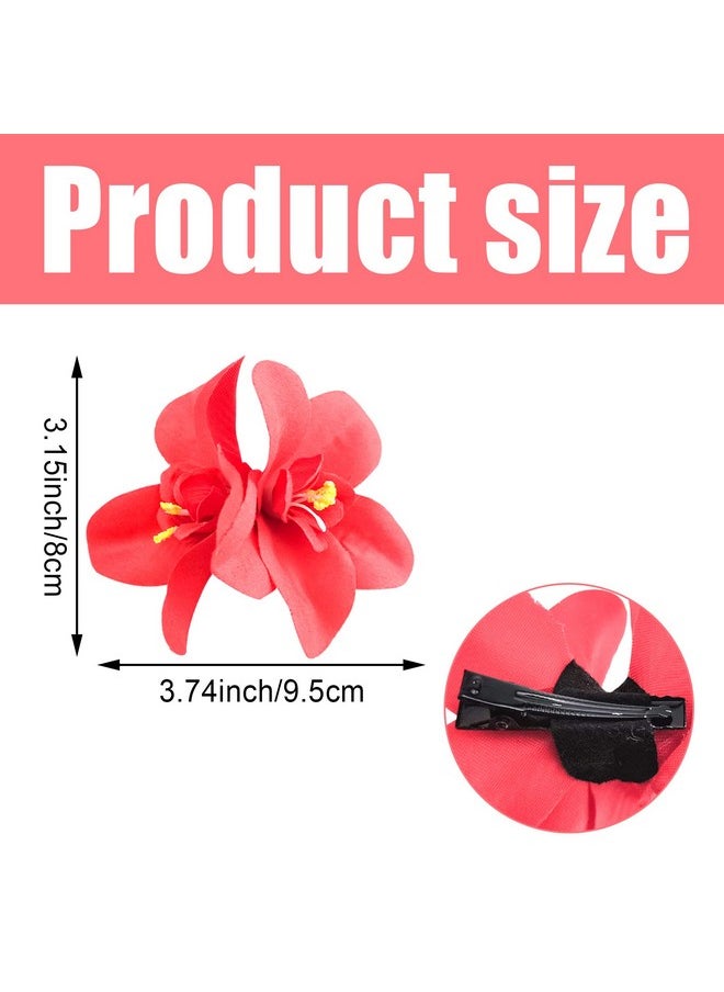 DonLeeving 10 PCS Bohemian Flower Hairpin Artificial Flower Hair Clip Hawaiian Hibiscus Plumeria Hairpin for Seaside Holiday Bridal Hair Accessories Bobby Pins Headwear for Woman Girl Lady  - Image 2