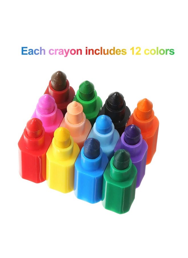 Leinuosen Stacking Crayons Stackable Buildable Crayons Colorful Crayon For School Office Supplies, 12 Colors (12 Pieces)  - Image 2