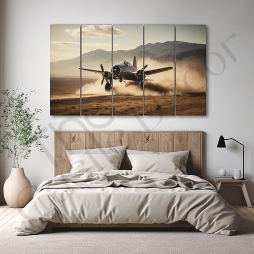 The Castle Decor Aviation art painting with frame Big Size 27x48 Wall art for living room,Bedroom,Drawing room,Hotels-Wooden Framed-302 - Image 2