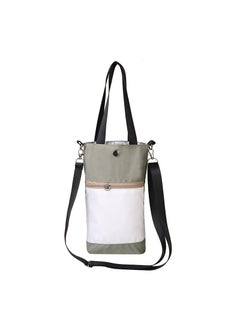 Portable Insulated Bottle Sleeve with Strap Green and white stitching (height 30 * width 20 * bottom 6CM)