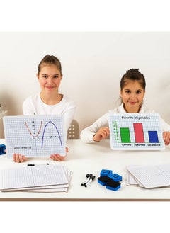Simply magic 12 Pack Double-Sided Dry Erase Graph Lap Boards - Class Set Of Individual Classroom Whiteboards For Students, Xy Axis Graphing Lap Boards - Math Teacher Supplies For Classroom - 12''X9''  - Image 5