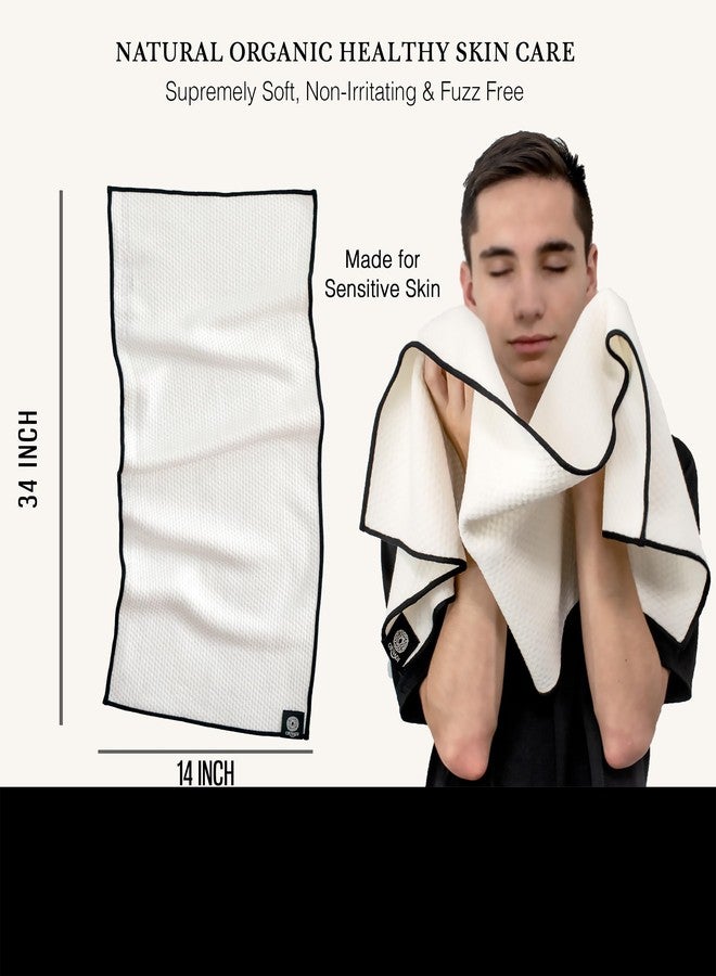 Ornadi Premium Gym Towel Eco Organic Cotton Extra Soft Bamboo Viscose Face Sweat Cloth for Sensitive Skin Absorbent Workout Travel Protection 14 X 34 Made in USA - Image 3