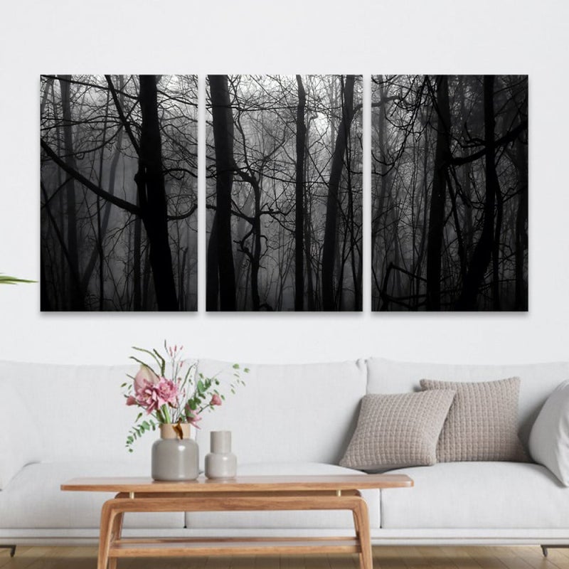 Marktna Three luxurious canvas prints with a modern design and a hollow frame, measuring (120×60), three pieces - Image 1
