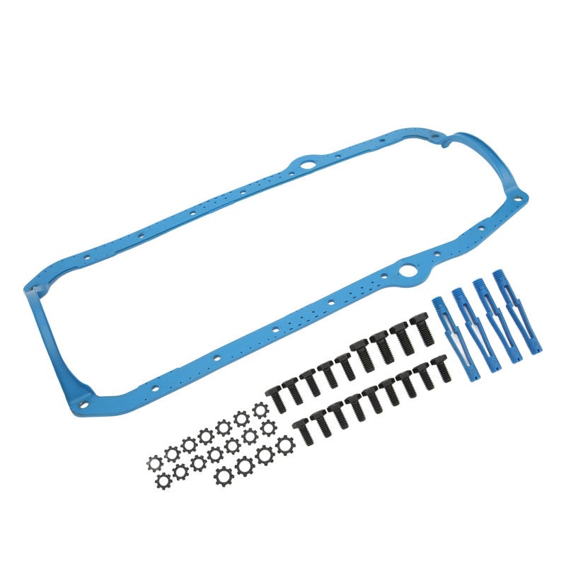 Engine Oil Pan Gasket Set: OS34510T Steel Core Rubber Material - Durable Perfect Fit for Chevy SBC 305 350 327 Engine 1955-1985 Replacement - Image 2