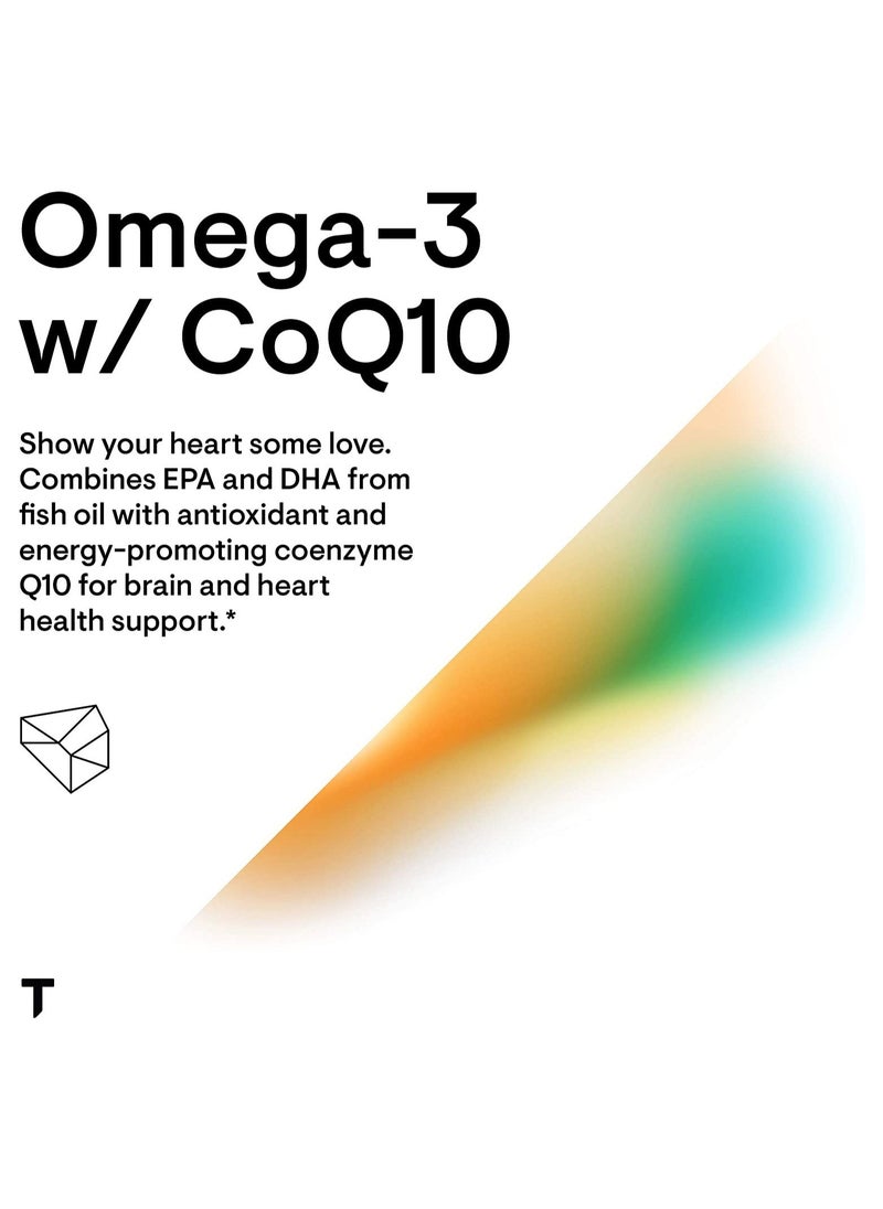 Thorne - Omega-3 With Coq10 - Omega-3 Fatty Acids Supplement With Coq10 - Epa And Dha - 90 Gelcaps - Image 1