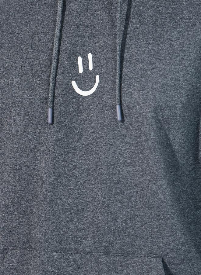 Styli Minimal Emoji Print Relaxed Fit Hoodie - Image 3