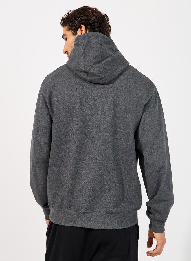 Styli Minimal Emoji Print Relaxed Fit Hoodie - Image 4