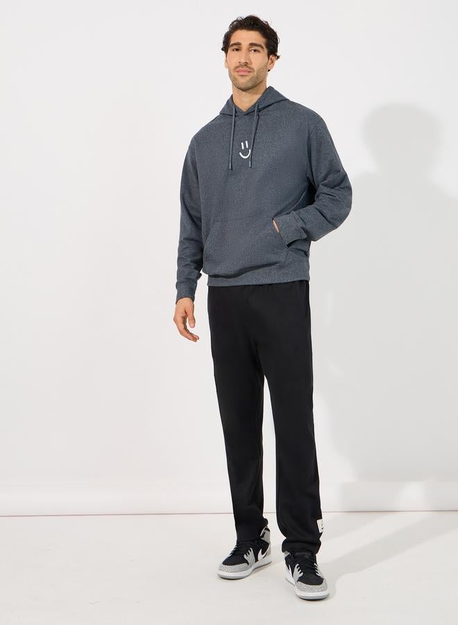 Styli Minimal Emoji Print Relaxed Fit Hoodie - Image 2