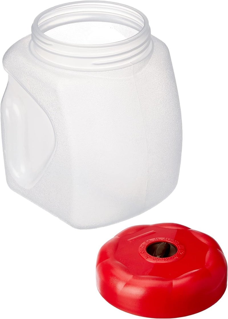 Tribello LARGE 22 OZ Ground Coffee Container For Coffee Beans, Plastic Jar With Screw On Lid For Dry Food Sugar, Flour, Coffee Grounds Container Storage With Scoop - Easy Grip - BPA Free - Image 3