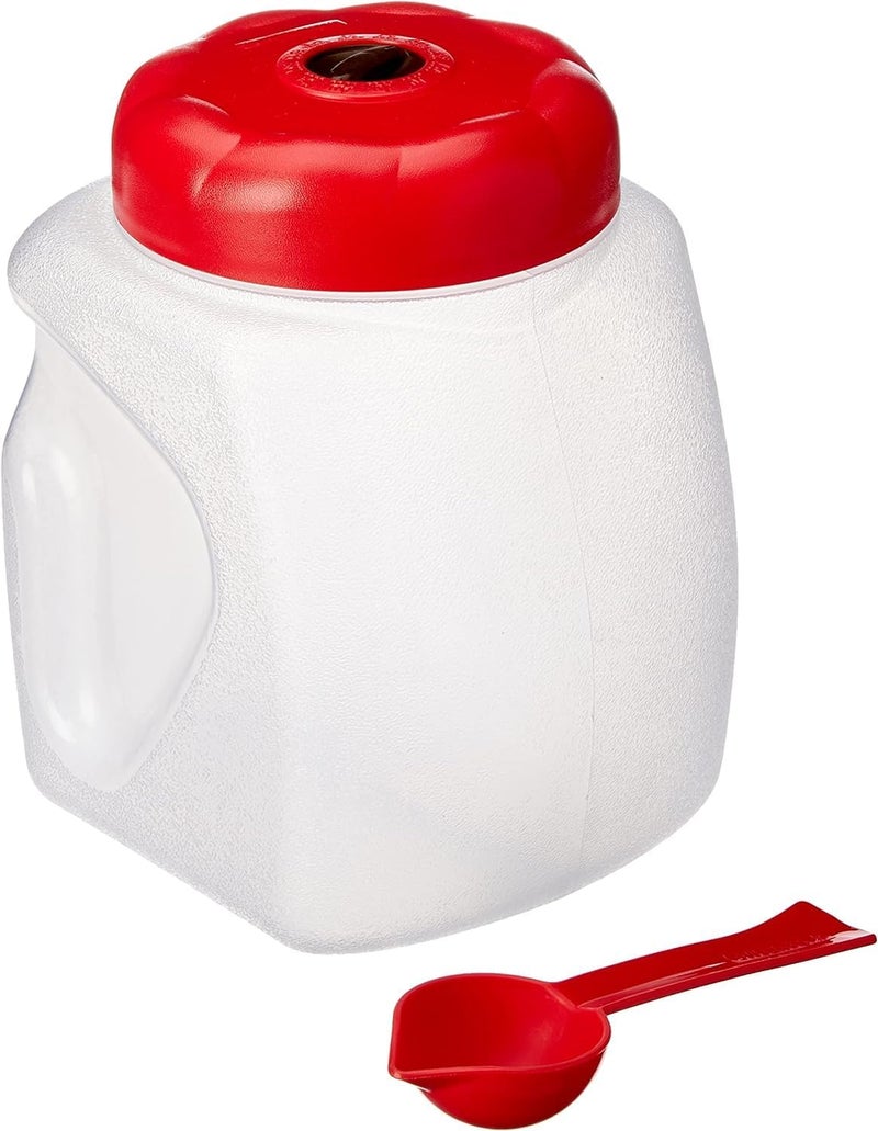Tribello LARGE 22 OZ Ground Coffee Container For Coffee Beans, Plastic Jar With Screw On Lid For Dry Food Sugar, Flour, Coffee Grounds Container Storage With Scoop - Easy Grip - BPA Free - Image 2