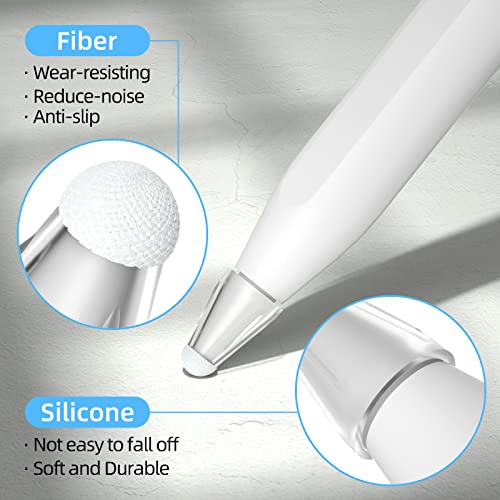 Joosko Compatible with Apple Pencil Tips Cover Case, Silicone Fber Nib Case [10 Pack], Noiseless Non-Slip Silicone Fiber Nib Cap Case for Apple Pencil 2 Generation /1st Gen. (Transparent) - Image 3