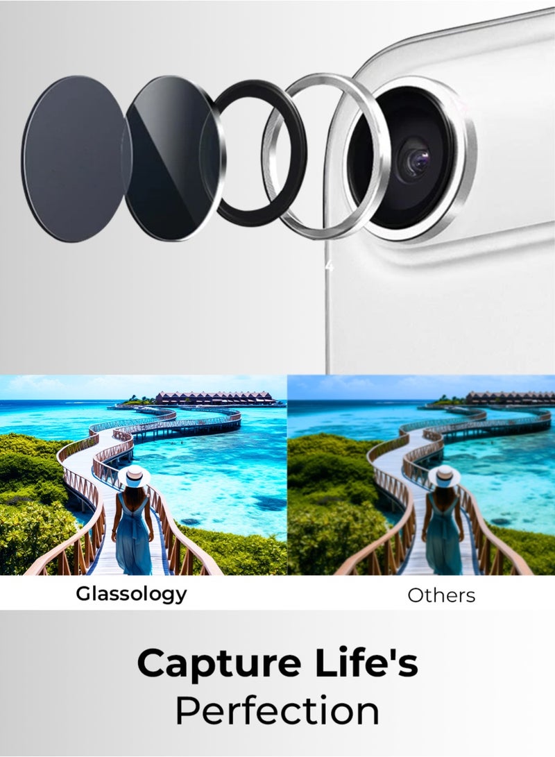 glassology iPhone 17 Air Camera Lens Protector – Ultra HD Clarity, Anti-Scratch, No Residue, Easy Install, Ultra-Thin Design,  Case-Friendly, Precise Fit (Silver) - Image 3