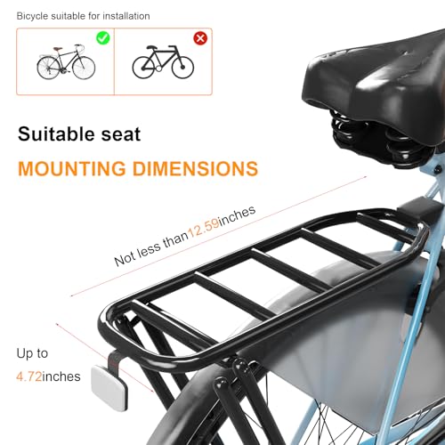 OUSEXI Rear Child Bike Seat,Kids Seat for Adult Bike, Toddlers Rear Mount Bike seat Design for Children Aged 2 to 8 Years Old, Rear Frame Mounted Baby Bike Seats Kids Safety (Black) - Image 4