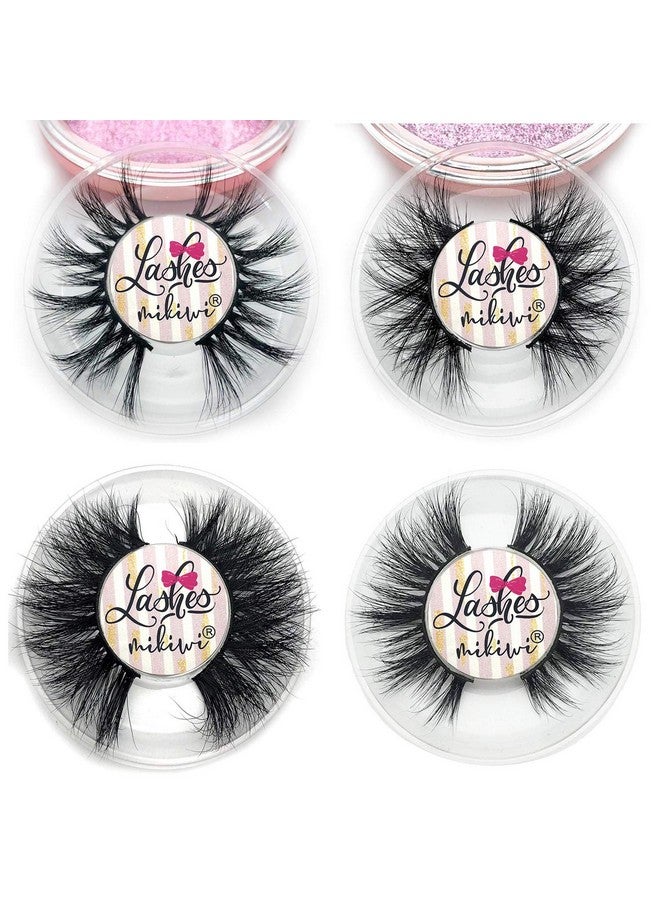 mikiwi 3D Mink Lashes, Mink Lashes, Real Mink Lashes, Dramatic Eyelashes, Mink Lashes Strip, 5D Mink Lashes, Whosesale Mink Lashes, Pack-4 - Image 1