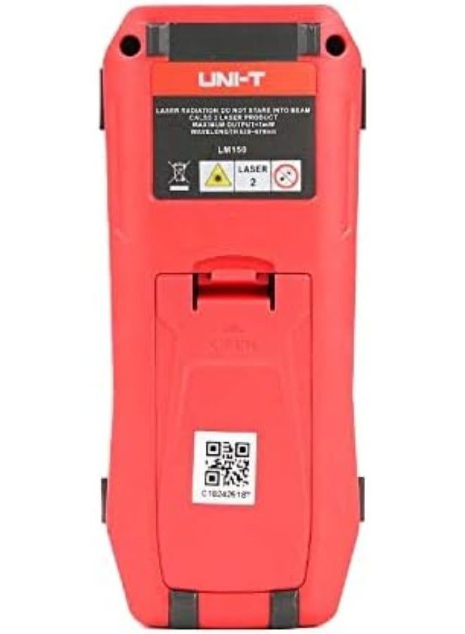 UNI-T متر مسافة ليزر بالأشعة تحت الحمراء عالي الدقة Uni-T 100 مسطرة رقمية مع مستوى مادي وإلكتروني متعدد الوظائف محترف باللون الأحمر Lm100 - Image 4