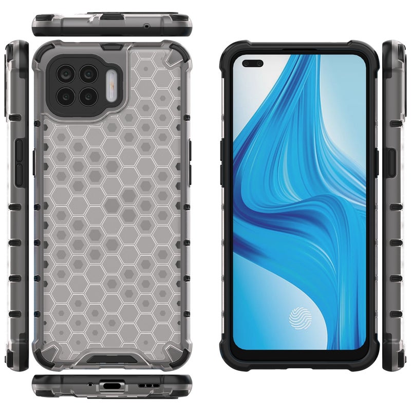 HuHa Case Cover For OPPO A73 Shockproof Honeycomb PC + TPU Case(White) - Image 2