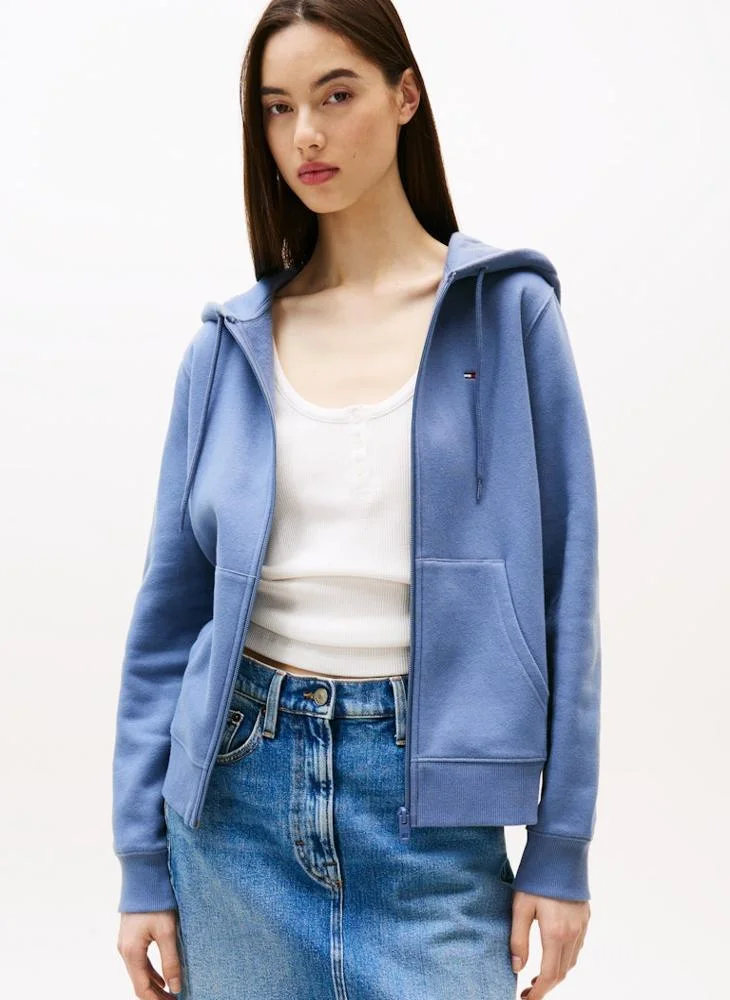 Logo Zip Through Hoodie