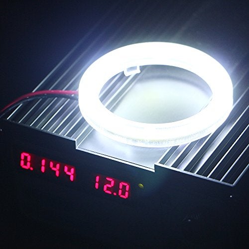 YM EBright YM E-Bright 1-زوج أبيض 60MM 45SMD LED سيارة أضواء هالة حلقة مصابيح مع غلاف - Image 2