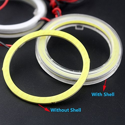 YM EBright YM E-Bright 1-زوج أبيض 60MM 45SMD LED سيارة أضواء هالة حلقة مصابيح مع غلاف - Image 3