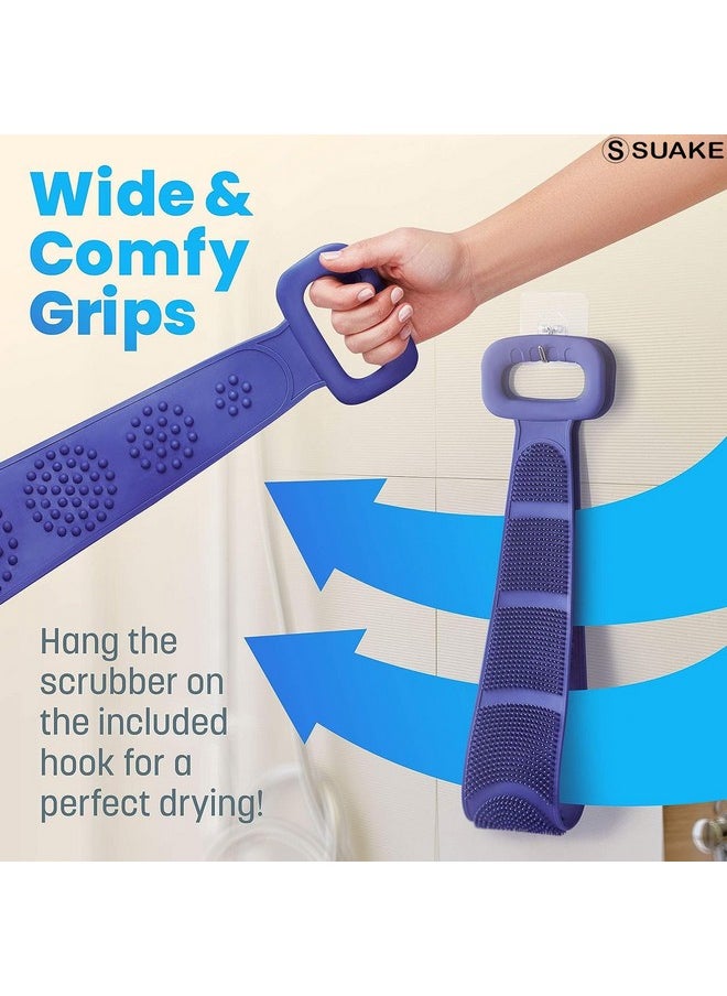 Suake Silicone Body Scrubber for Bathing | Body Scrubber for Bathing Deep Skin Cleaning | Body Back Scrubber for Bathing | Easy to Clean Body Brush for Bathing Dead Skin Removal Exfoliating Belt for Shower ( Multi-Colour ) - pzsku/Z18E95CB7C2599AA1261FZ/45/_/1738306802/59455f87-bd63-45c9-b8e6-d397f6bc5820