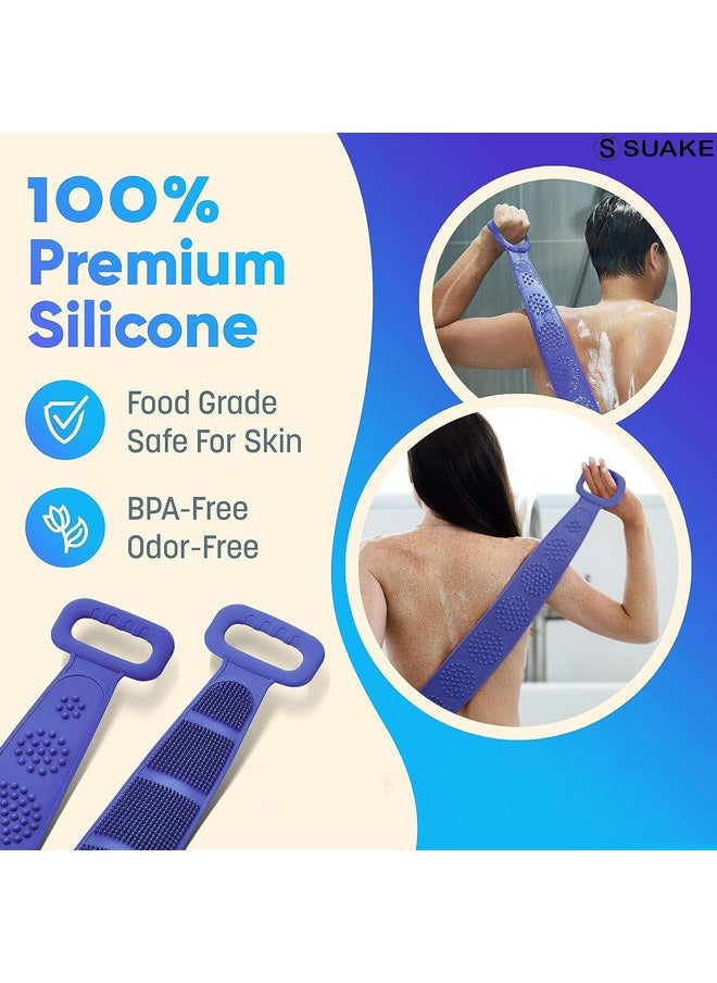 Suake Silicone Body Scrubber for Bathing | Body Scrubber for Bathing Deep Skin Cleaning | Body Back Scrubber for Bathing | Easy to Clean Body Brush for Bathing Dead Skin Removal Exfoliating Belt for Shower ( Multi-Colour ) - pzsku/Z18E95CB7C2599AA1261FZ/45/_/1738306803/5b9889de-13ce-4aca-bf18-0c16c87f0d13