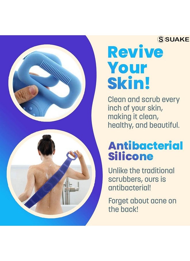 Suake Silicone Body Scrubber for Bathing | Body Scrubber for Bathing Deep Skin Cleaning | Body Back Scrubber for Bathing | Easy to Clean Body Brush for Bathing Dead Skin Removal Exfoliating Belt for Shower ( Multi-Colour ) - pzsku/Z18E95CB7C2599AA1261FZ/45/_/1738306806/b0f42729-950c-4329-ba69-031376ee42b9