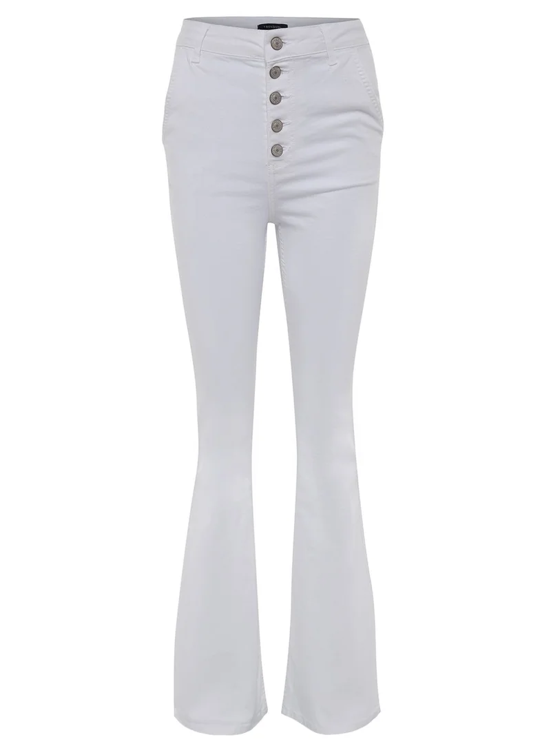trendyol Front Button High Waist Jeans