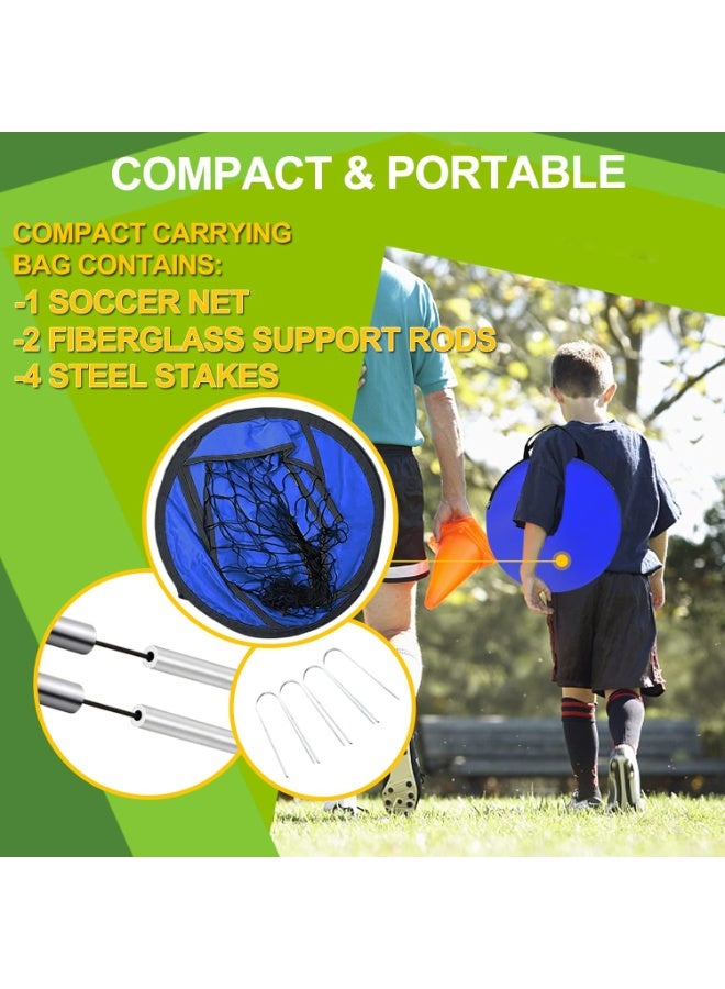 COYO Pop Up Soccer Goals Nets for Backyard Beach Soccer Training Net Mini Portable Foldable Lightweight Indoor + Outdoor Football Goal with Carry Bag - Image 5