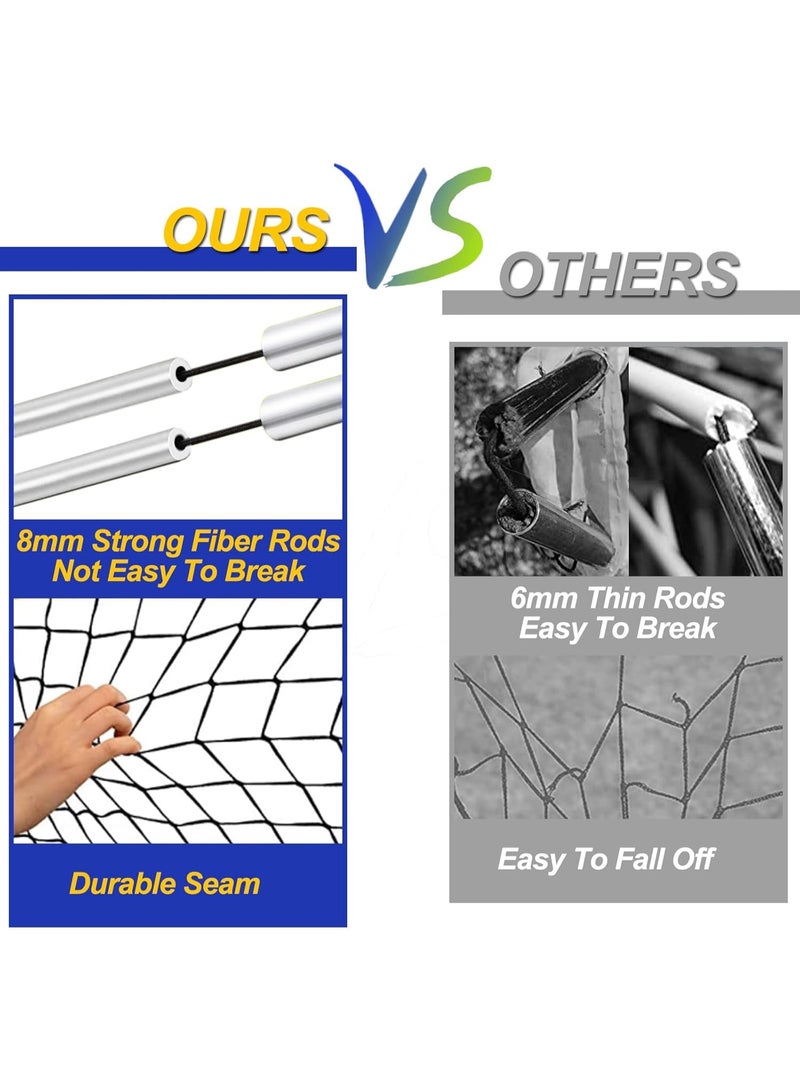 COYO Pop Up Soccer Goals Nets for Backyard Beach Soccer Training Net Mini Portable Foldable Lightweight Indoor + Outdoor Football Goal with Carry Bag - Image 3