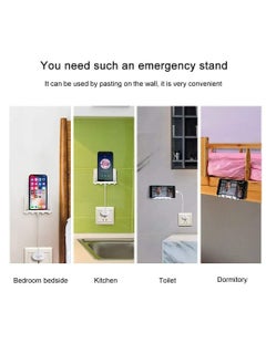 Y&D Wall Mount Phone Holder Phone Holder Wall Key Hooks Adhesive Holder Adhesive Kitchen for Smartphones Phone Bedroom Kitchen and Living Room  - Image 5