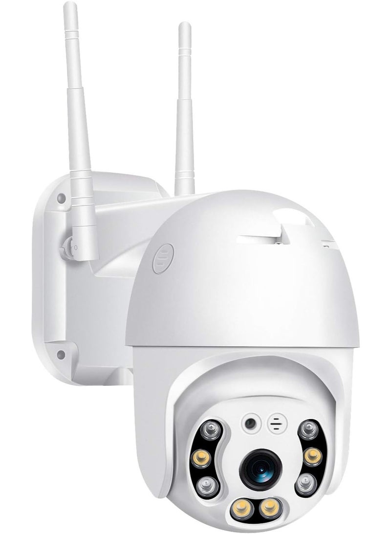 Outdoor WiFi Security Camera 1080P Pan Tilt Dome IP66, 360° View, Color Night Vision, Two-Way Audio - Image 1