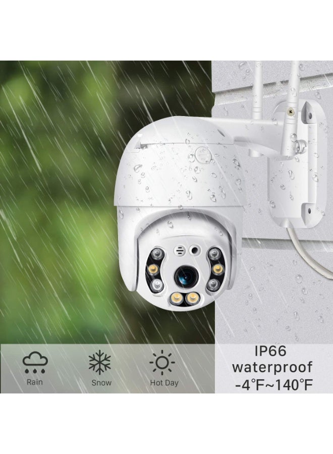 Outdoor WiFi Security Camera 1080P Pan Tilt Dome IP66, 360° View, Color Night Vision, Two-Way Audio - Image 5