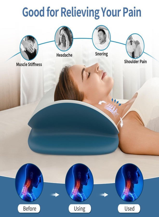 Olumoon Cervical Neck Pillow - Ergonomic Memory Foam Contour Pillows for Side, Back & Stomach Sleepers, Cervical Pillow for Neck Support Sleeping with Breathable Cover - Image 2