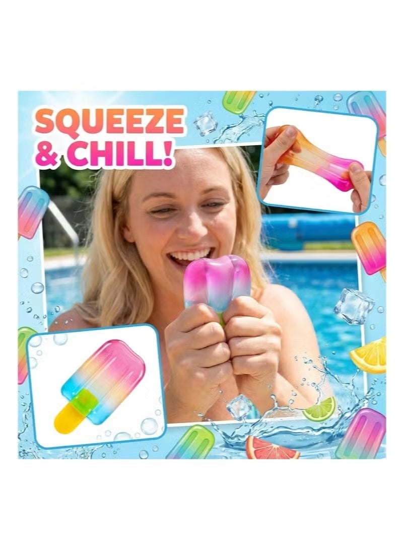 TOP ONE Popsicle Squishy Toy - Stress Relief Fidget Toy, Sensory Squeeze Ball for Kids & Adults, Portable Anxiety Relief Popsicle - Image 3