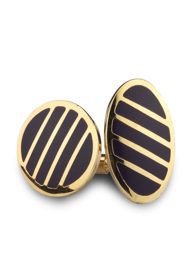 Kovove The Stunning Crest Gold Coloured Cufflinks - Image 1