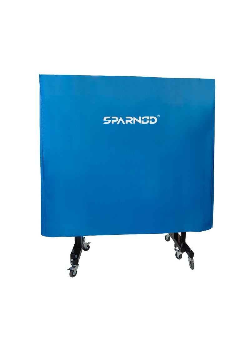 Sparnod Fitness SOTC-1 Table Tennis Table Cover – All-Weather Polyester Foldable Cover (160x85x20 cm) UV-Blocking, Tear-Resistant, Dustproof, Windproof & Waterproof - Image 1