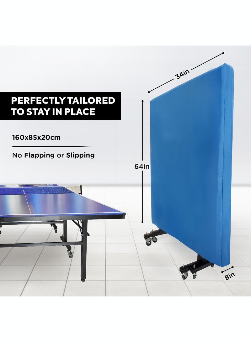 Sparnod Fitness SOTC-1 Table Tennis Table Cover – All-Weather Polyester Foldable Cover (160x85x20 cm) UV-Blocking, Tear-Resistant, Dustproof, Windproof & Waterproof - Image 3