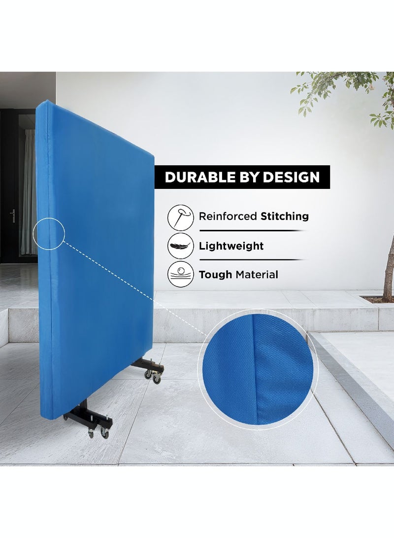 Sparnod Fitness SOTC-1 Table Tennis Table Cover – All-Weather Polyester Foldable Cover (160x85x20 cm) UV-Blocking, Tear-Resistant, Dustproof, Windproof & Waterproof - Image 5