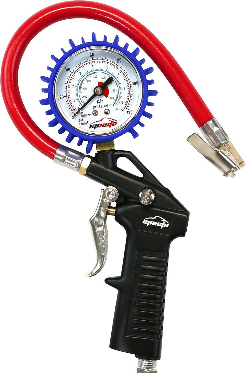 EPAuto Heavy Duty 120 PSI Tire Inflator Gauge - Image 1