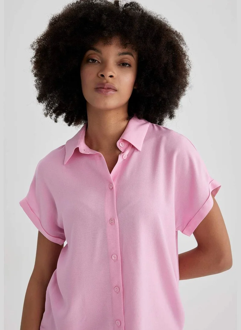 DeFacto Short Sleeve Regular Fit Shirt Neck Top