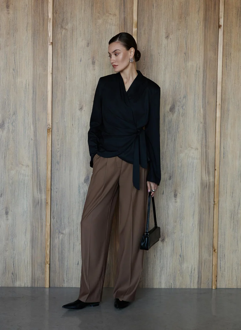 Lichi Loose-fitting trousers with waist pleats