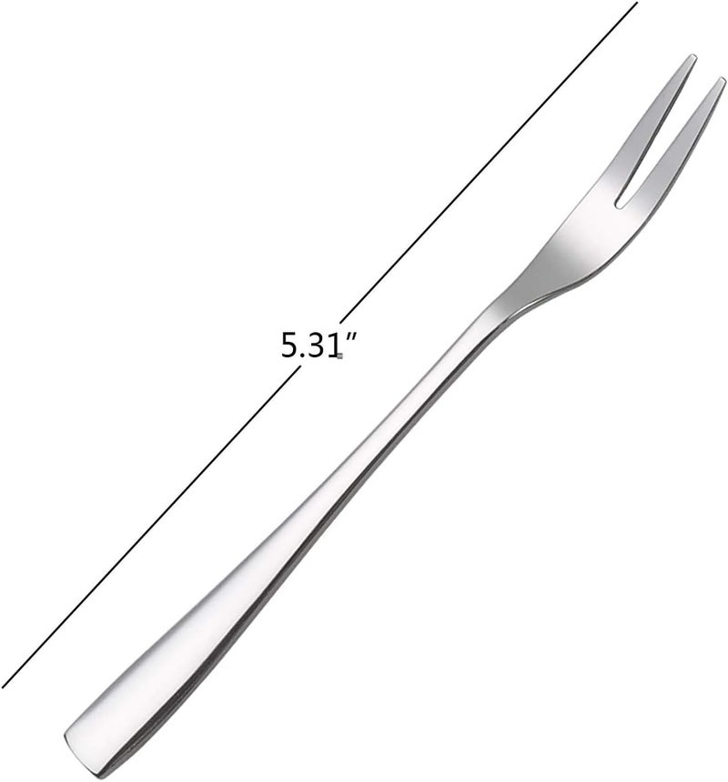 Asking Stainless Steel 12 Pieces Small Fork, 2-Prong Fruit Forks, F - Image 2