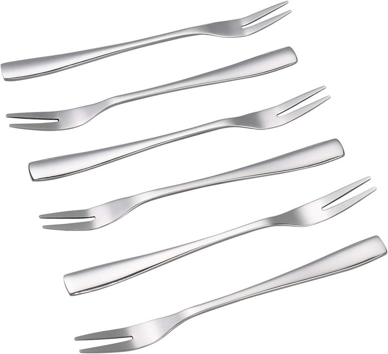 Asking Stainless Steel 12 Pieces Small Fork, 2-Prong Fruit Forks, F - Image 4