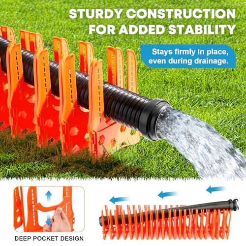 Kohree RV Sewer Hose Support 20FT Bright Orange HeavyDuty RV Sewer Support with Adjustable Design for Campers Easy to Set Up Help Dumping Quickly and Securely Comes with Carrying Strap - Image 3